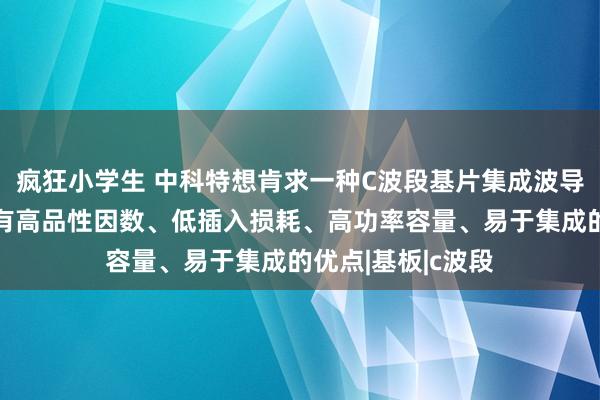 疯狂小学生 中科特想肯求一种C波段基片集成波导环行器专利，具有高品性因数、低插入损耗、高功率容量、易于集成的优点|基板|c波段