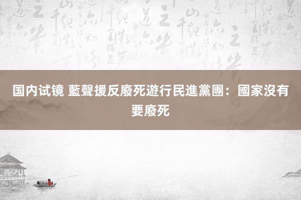 国内试镜 藍聲援反廢死遊行　民進黨團：國家沒有要廢死