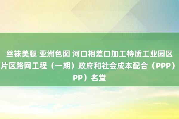 丝袜美腿 亚洲色图 河口相差口加工特质工业园区坝洒片区路网工程（一期）政府和社会成本配合（PPP）名堂